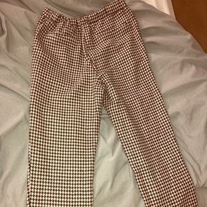 Houndstooth pattern pants